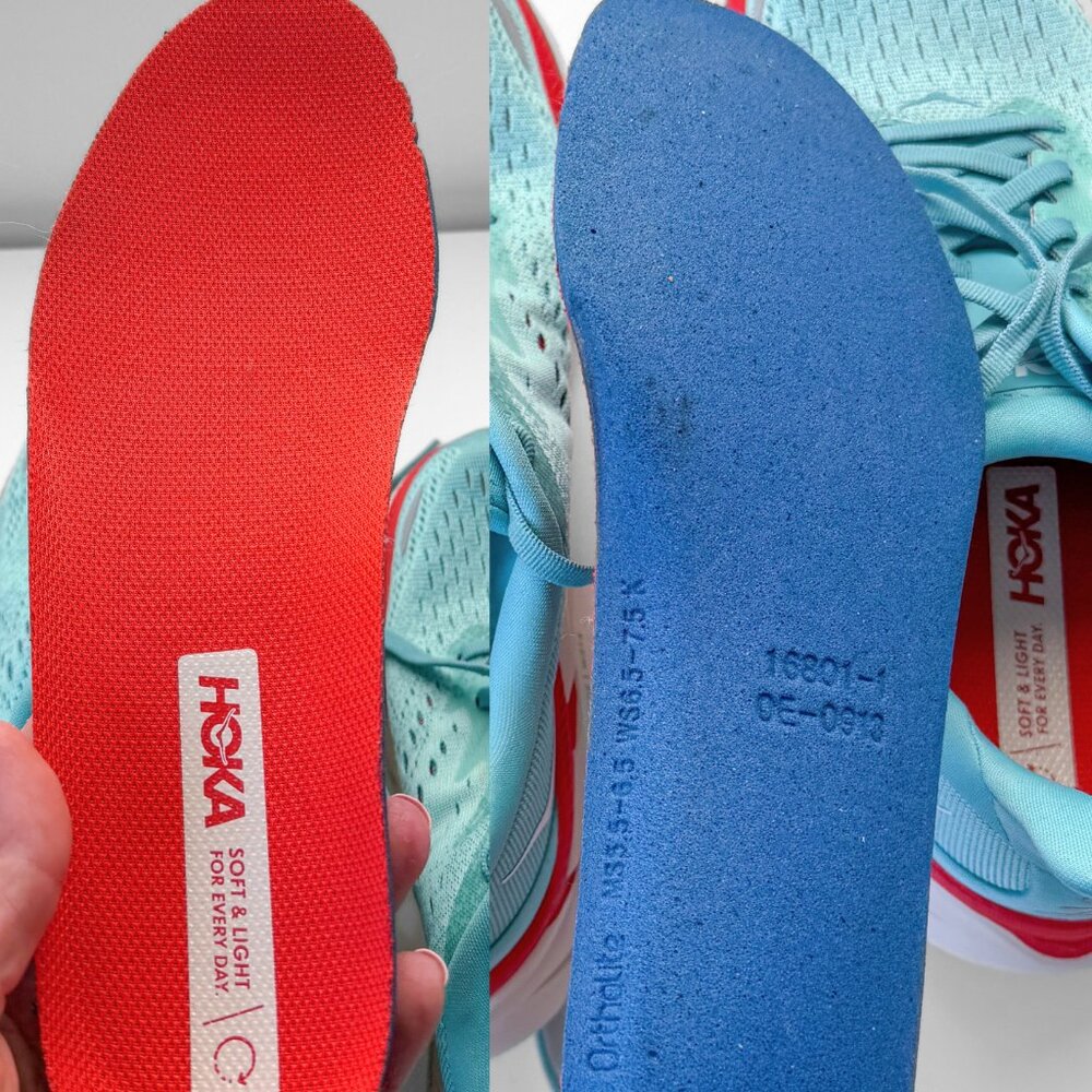 Hoka Women's Clifton 8 Running Shoes in Aquarelle/Eggshell Blue Turquoise 7.5 - Picture 6 of 12
